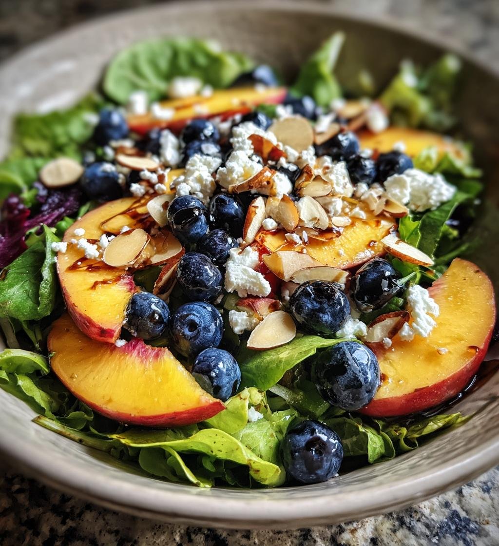 Blueberry Peach Feta Salad - detail 1