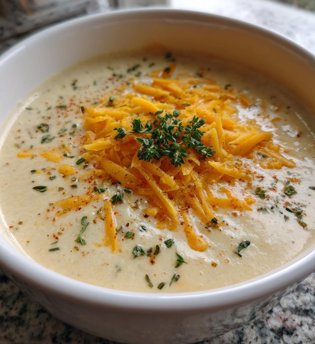 Cheddar Garlic Herb Potato Soup - detail 1