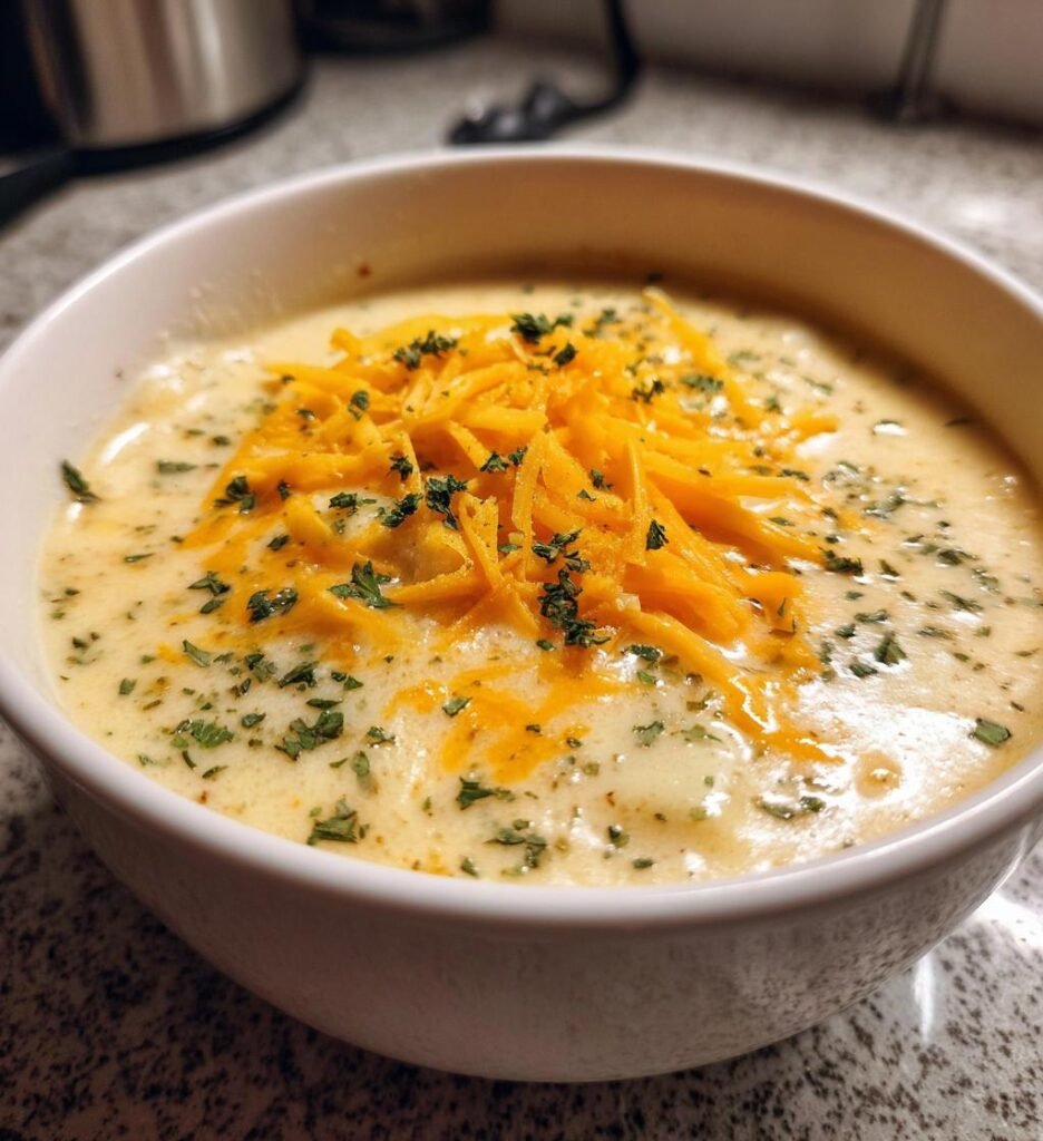 Cheddar Garlic Herb Potato Soup