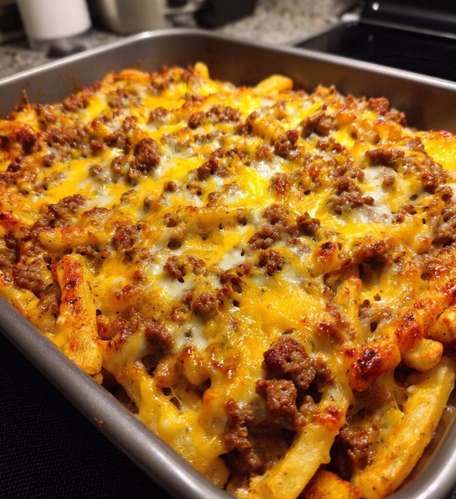 Cheeseburger French Fry Casserole