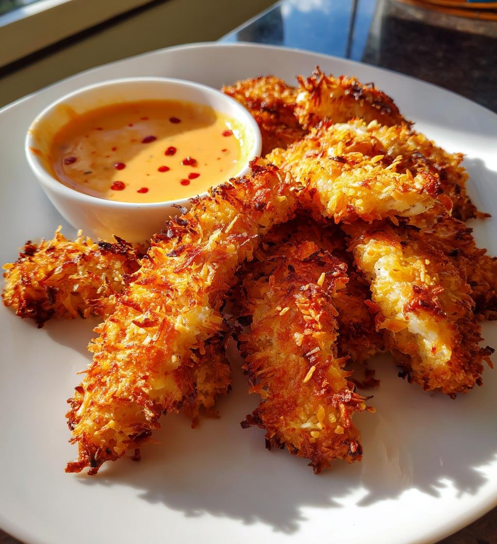 Coconut Chicken With Creamy Bang Bang Sauce - detail 1
