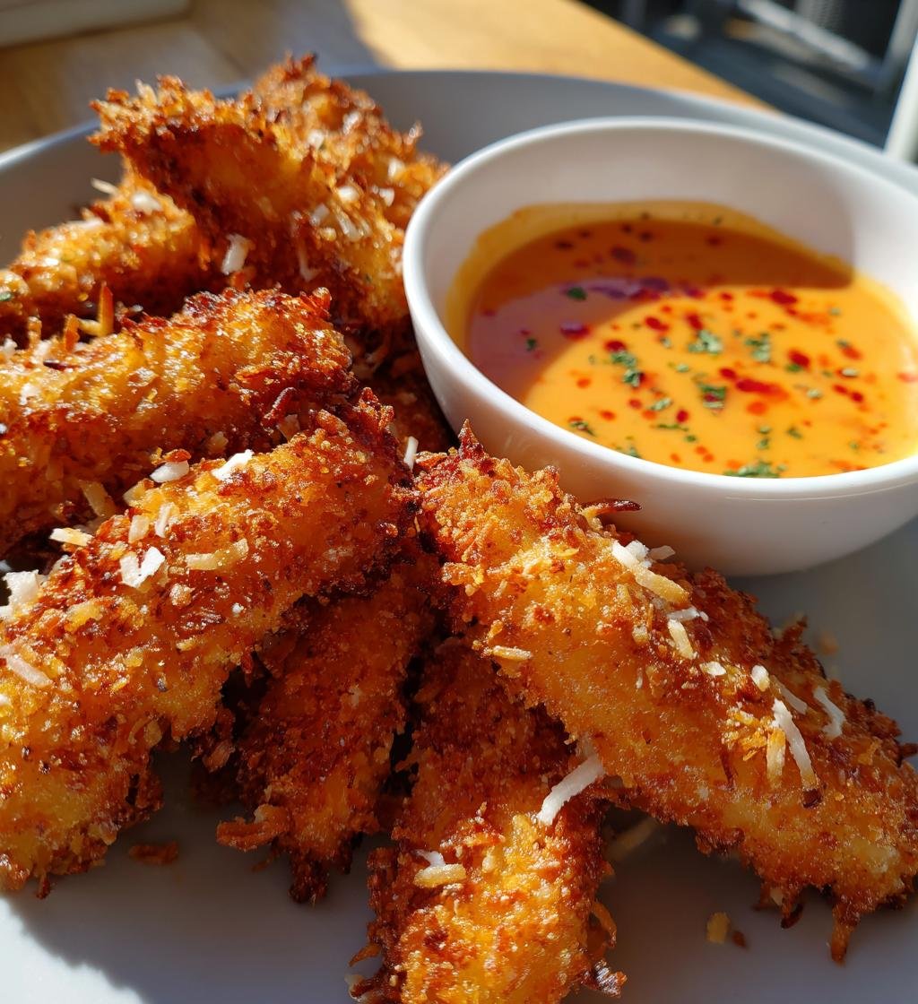 Coconut Chicken With Creamy Bang Bang Sauce
