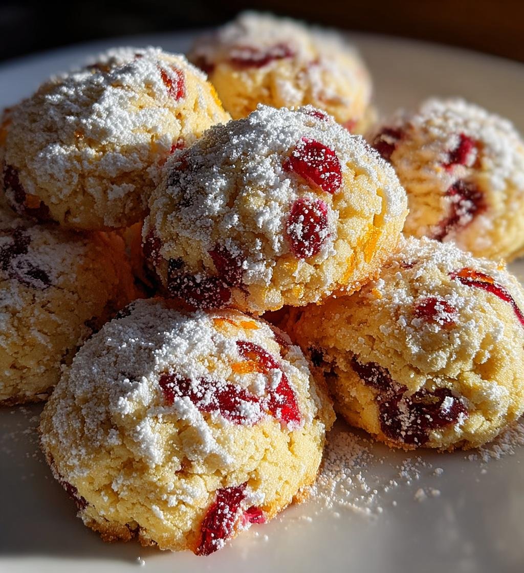 Cranberry Orange Snowball Cookies - detail 1