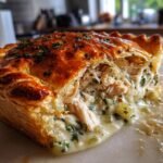 Creamy Chicken Leek and Thyme Pie