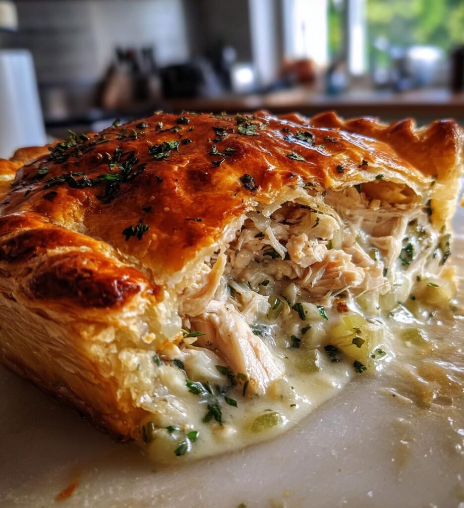 Creamy Chicken Leek and Thyme Pie