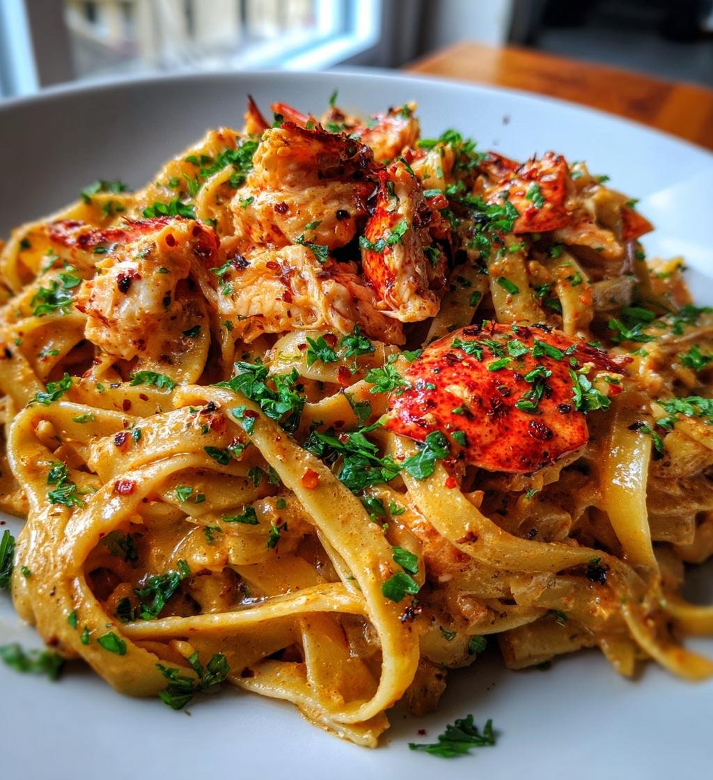 Creamy Spicy Lobster Pasta