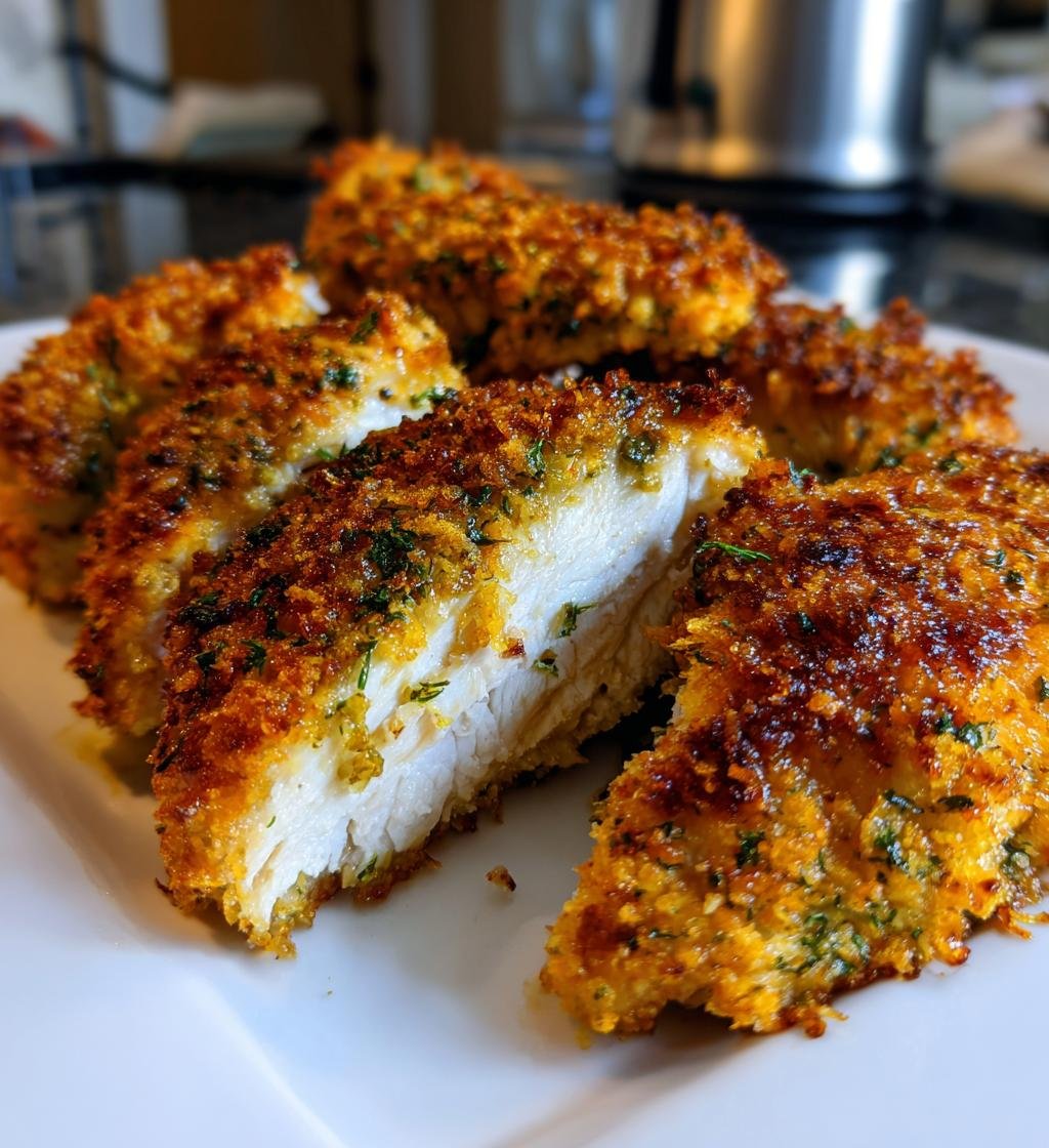 Crispy Dill Pickle Parmesan Chicken