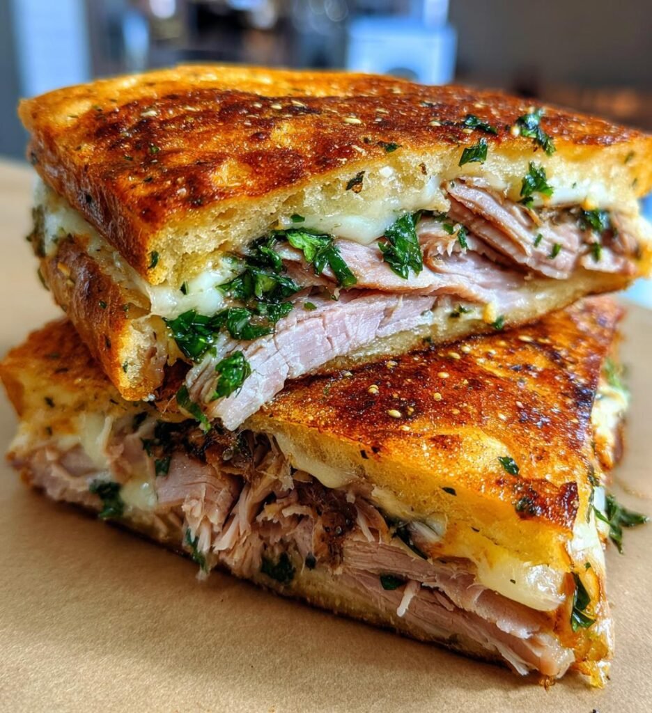 Cuban Garlic Bread Sandwiches