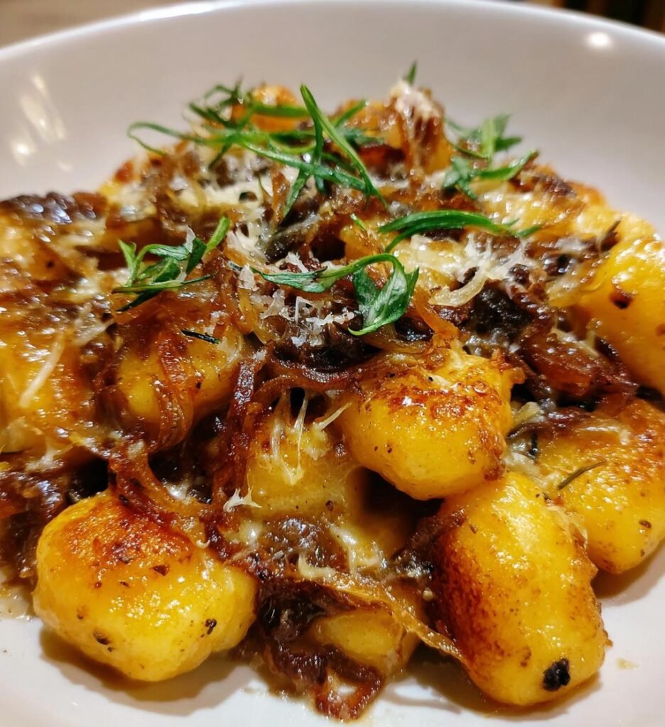 Gnocchi with Caramelized Onions and Gruyère