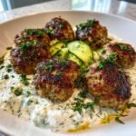 Greek Turkey Meatballs With Tzatziki Sauce