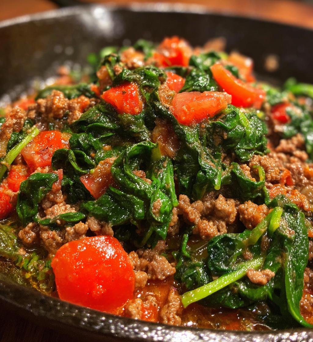 Ground Beef Spinach Skillet - detail 1