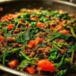Ground Beef Spinach Skillet