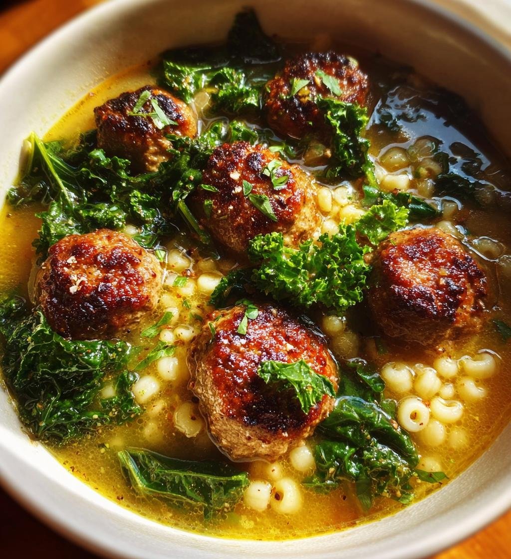 Italian Wedding Soup With Parmesan Meatballs - detail 1