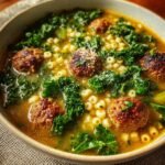 Italian Wedding Soup With Parmesan Meatballs