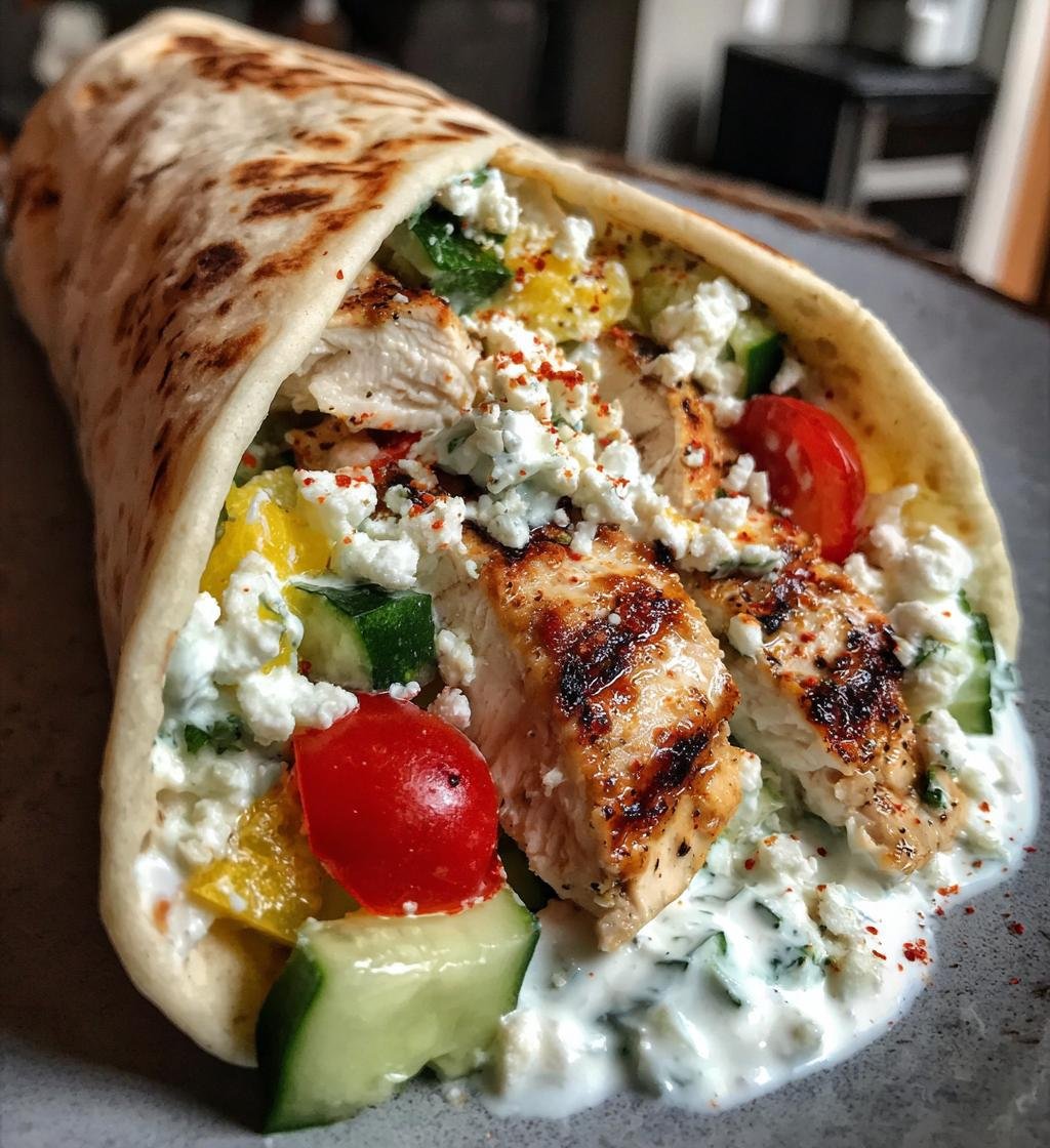 Mediterranean Chicken Wraps