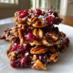 No Bake Cranberry Pecan Praline Cookies