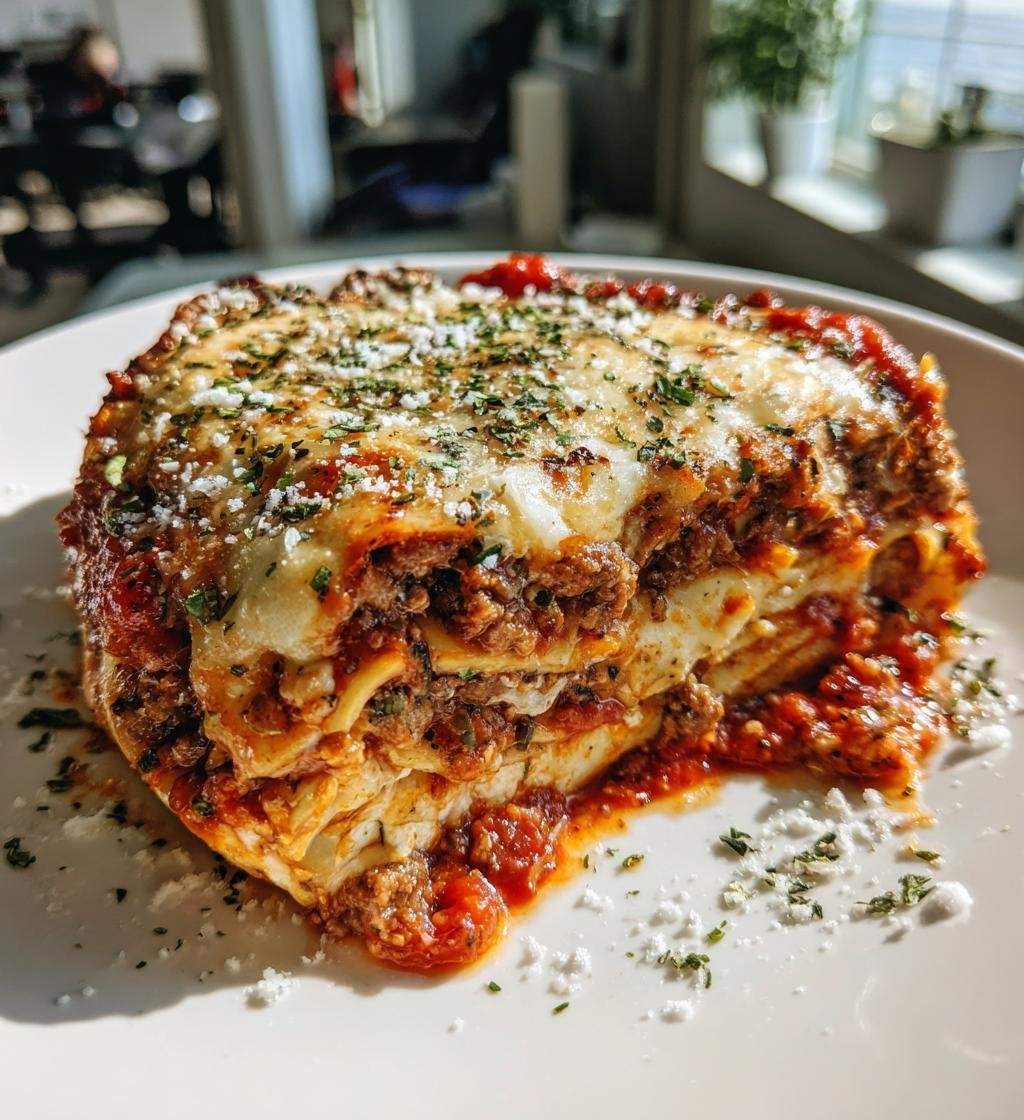 Parmesan Garlic Cheeseburger Lasagna - detail 1