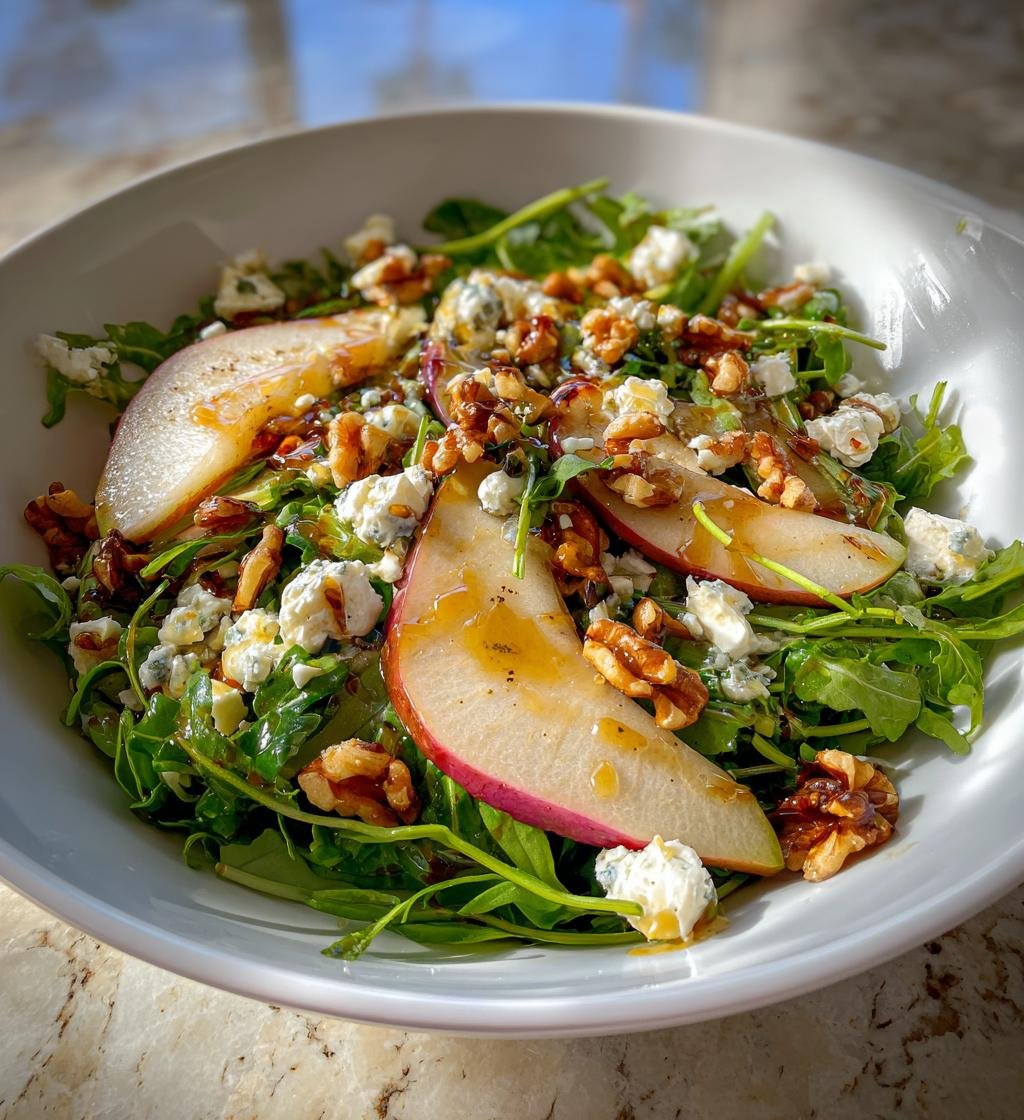 Pear and Arugula Salad with Honey Vinaigrette