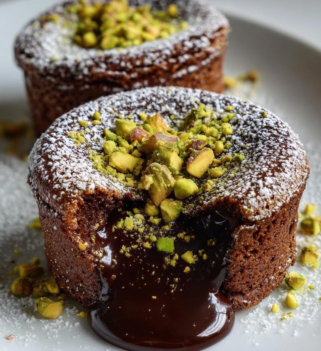 Pistachio Chocolate Lava Cakes - detail 1