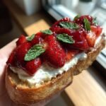 Roasted Strawberry Whipped Ricotta Toast