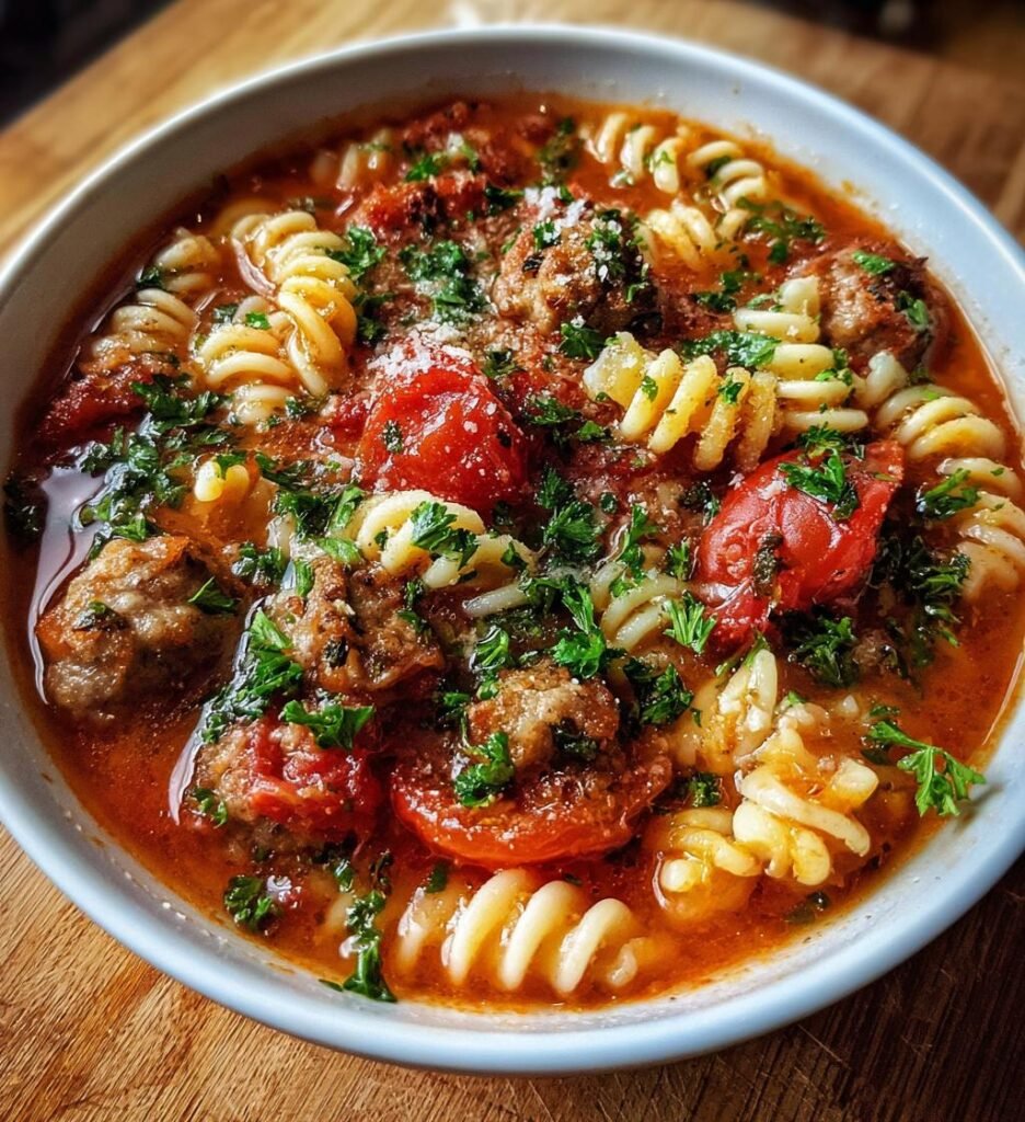 Sausage and Tomato Pasta Soup