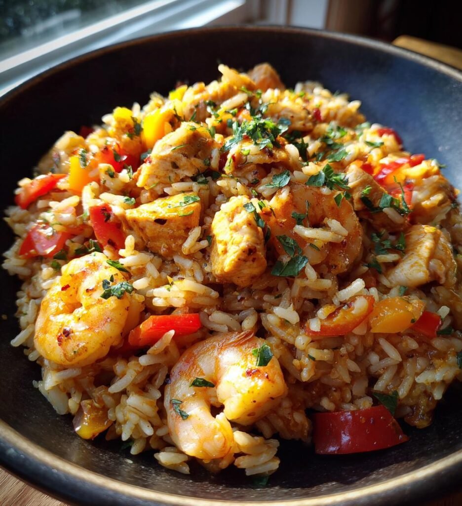 Spicy Chicken Shrimp Jambalaya