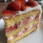 Strawberry Cream Layer Cake