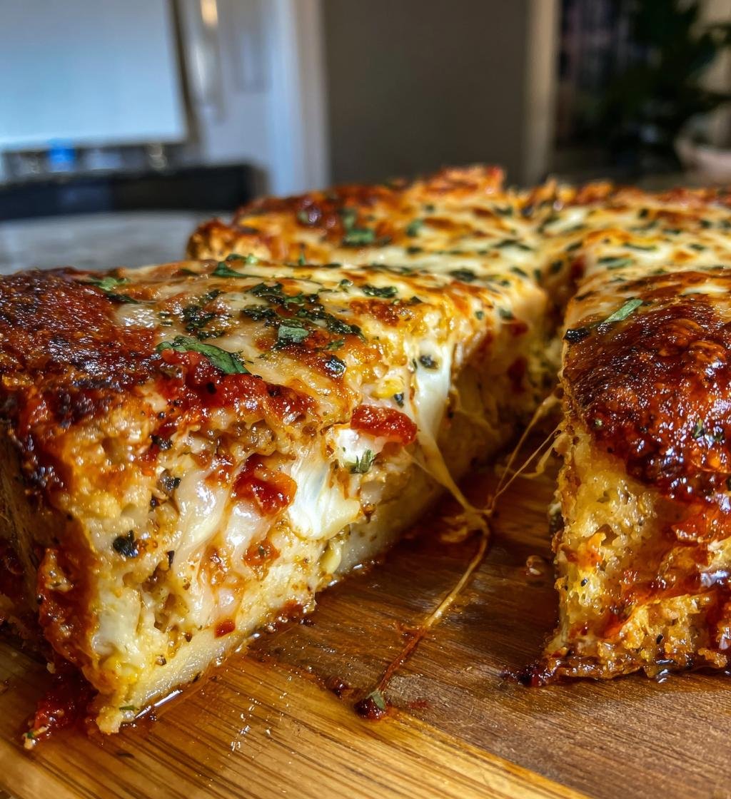 Stuffed Layered Pizza Pie - detail 1