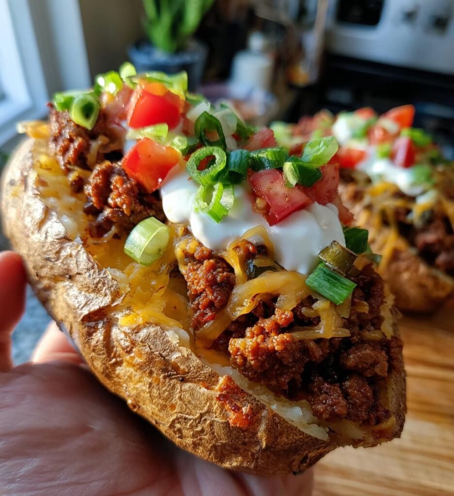 Taco Stuffed Baked Potatoes