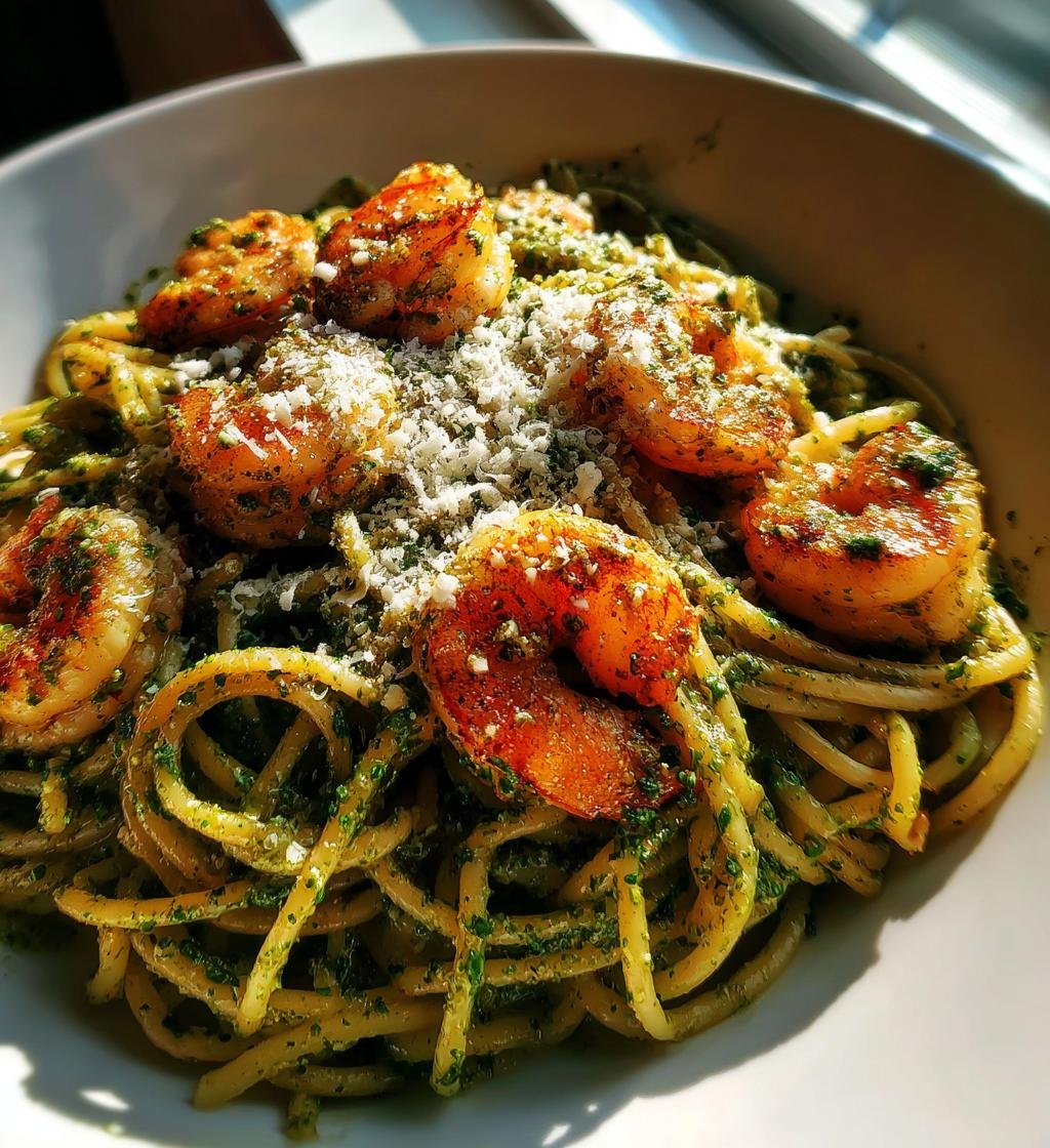 Thai Shrimp Basil Pesto Pasta - detail 1