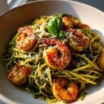 Thai Shrimp Basil Pesto Pasta