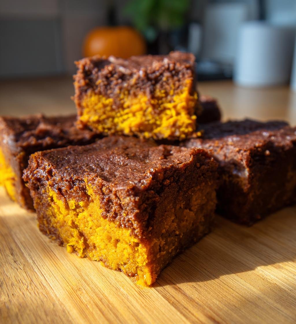 4 Ingredient Low Calories Pumpkin Brownies - detail 1