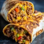 Air Fryer Cheeseburger Wraps