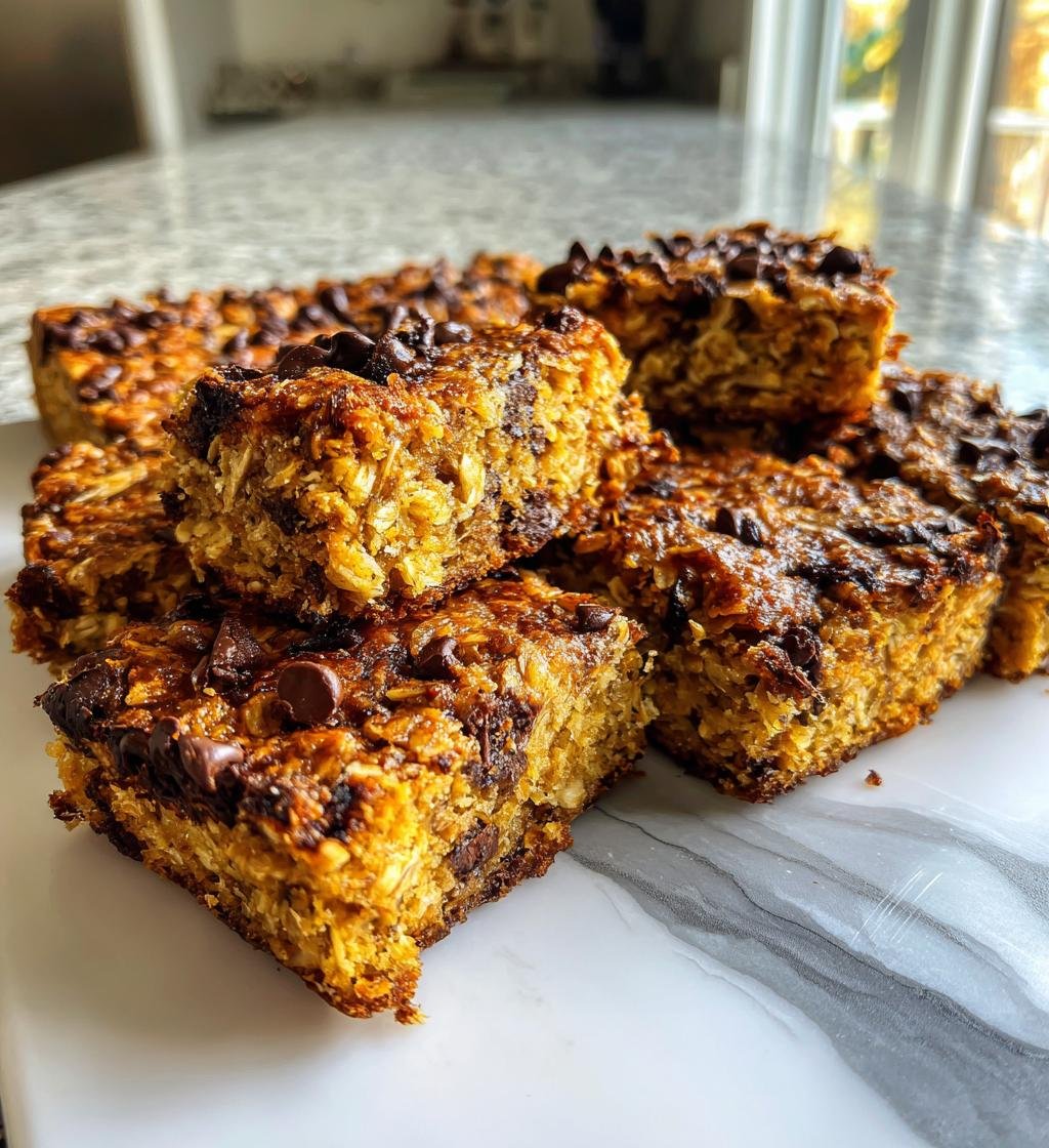 Baked Banana Oatmeal Bars