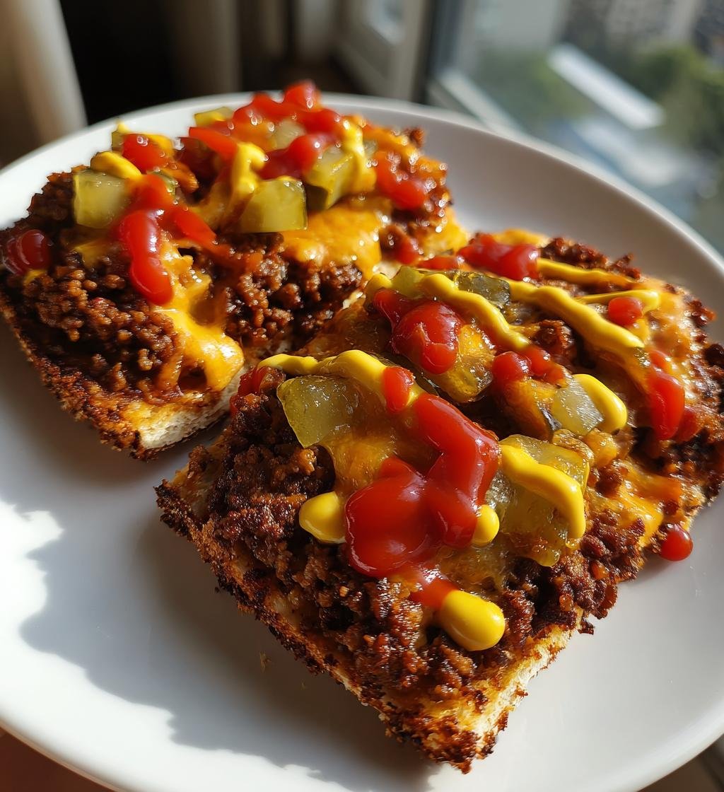 Cheeseburger Flatbreads - detail 1