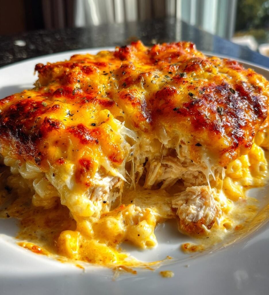 Cheesy Honey Pepper Chicken Mac and Cheese