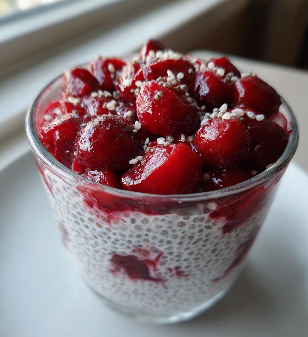 Cherry Chia Pudding - detail 1