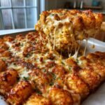 Chicken Alfredo Tater Tot Casserole
