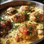 Chicken In a Creamy Asiago Mushroom Sauce