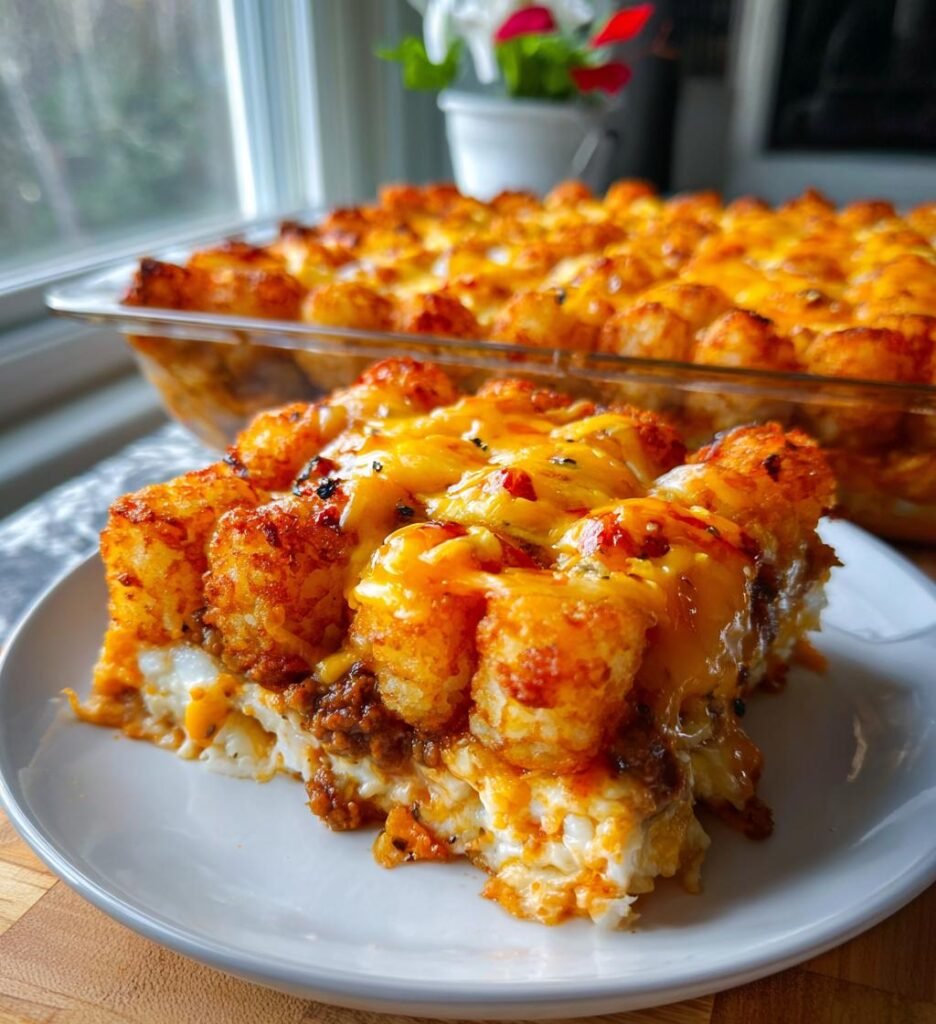 Chili Cheese Tater Tot Casserole