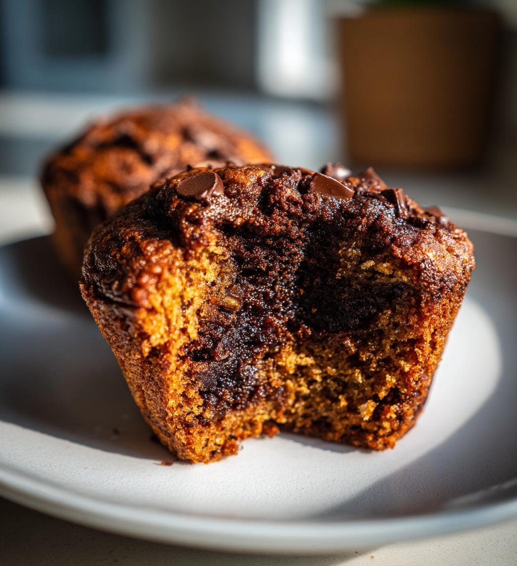 Chocolate Banana Oatmeal Muffins - detail 1