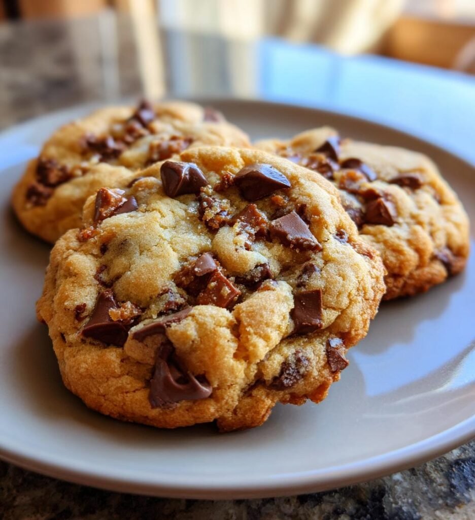 Chocolate Chip And Toffee Shortbread Cookies