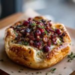 Cranberry Brie Tart with Pancetta & Thyme