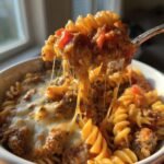 Creamy Rotel Pasta with Ground Beef