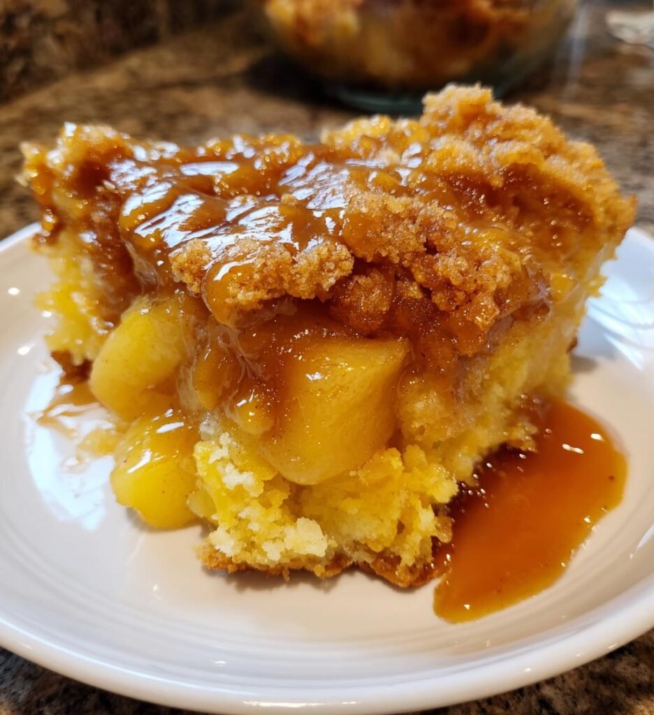 Crockpot Caramel Apple Dump Cake