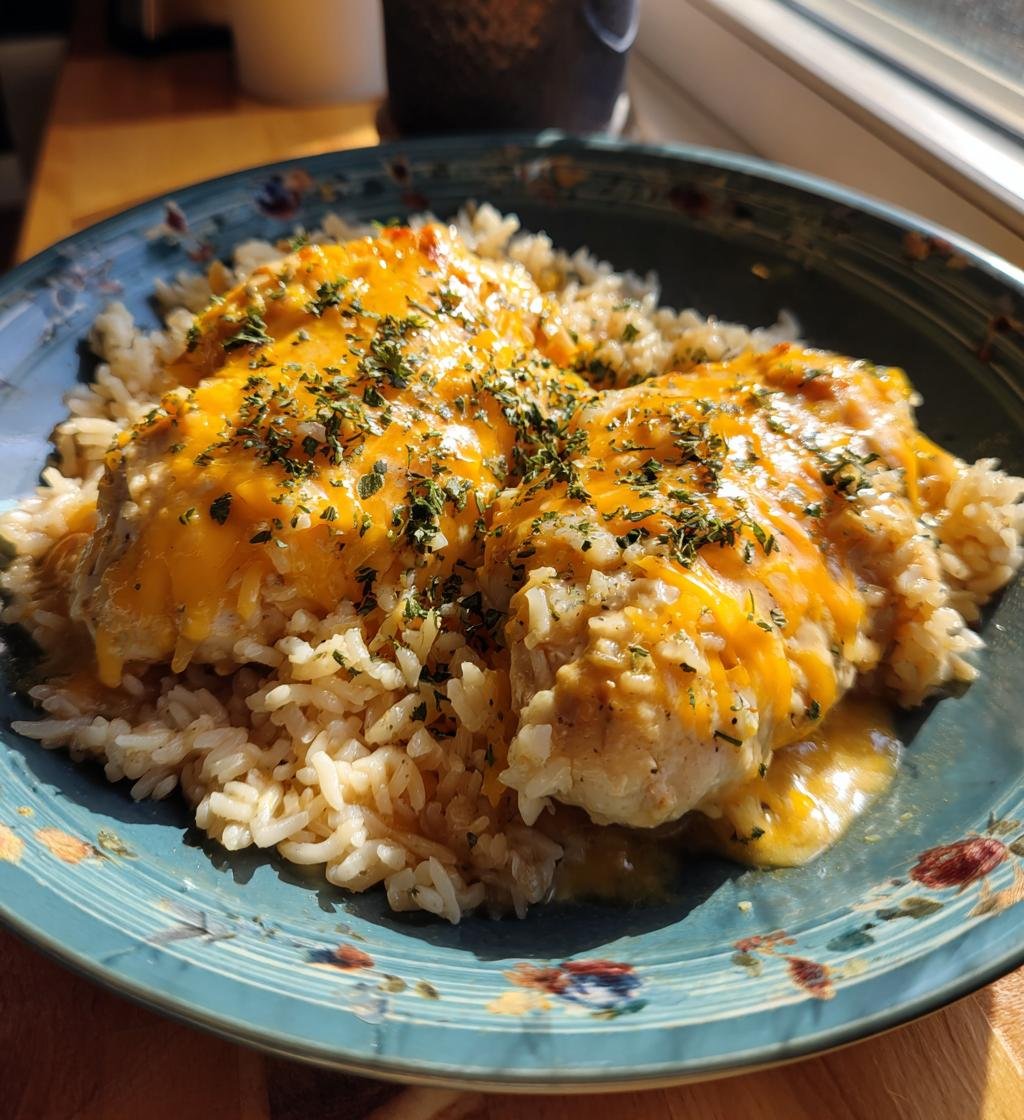 Crockpot Cheesy Chicken and Rice Recipe