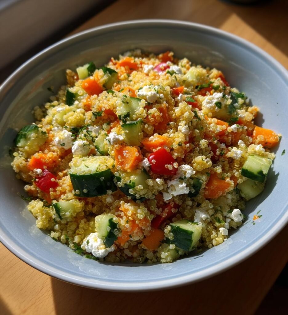 Cucumber Quinoa Feta Salad