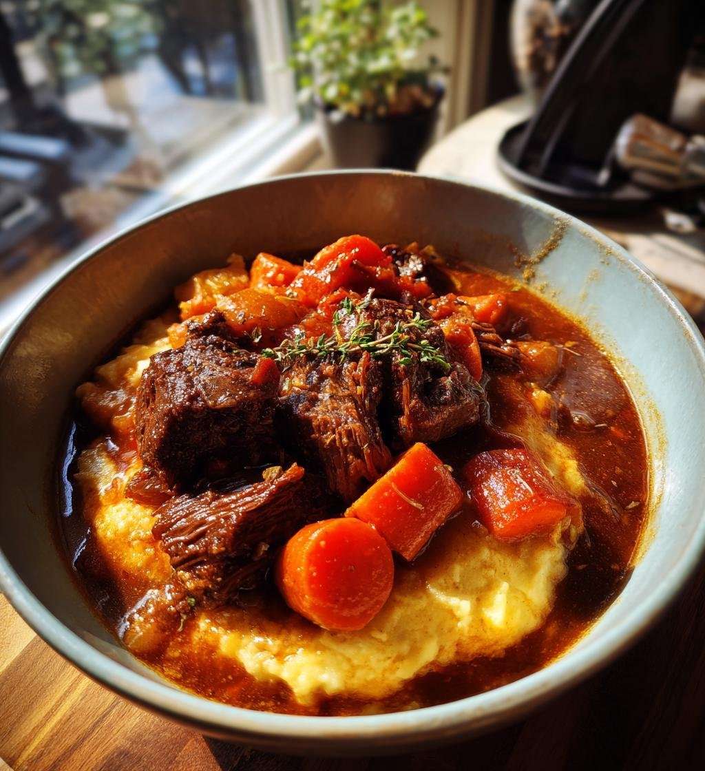 Fall Apple Cider Stew over Mashed Potatoes - detail 1