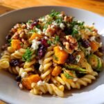 Fall Pasta Salad with Butternut Squash and Brussels