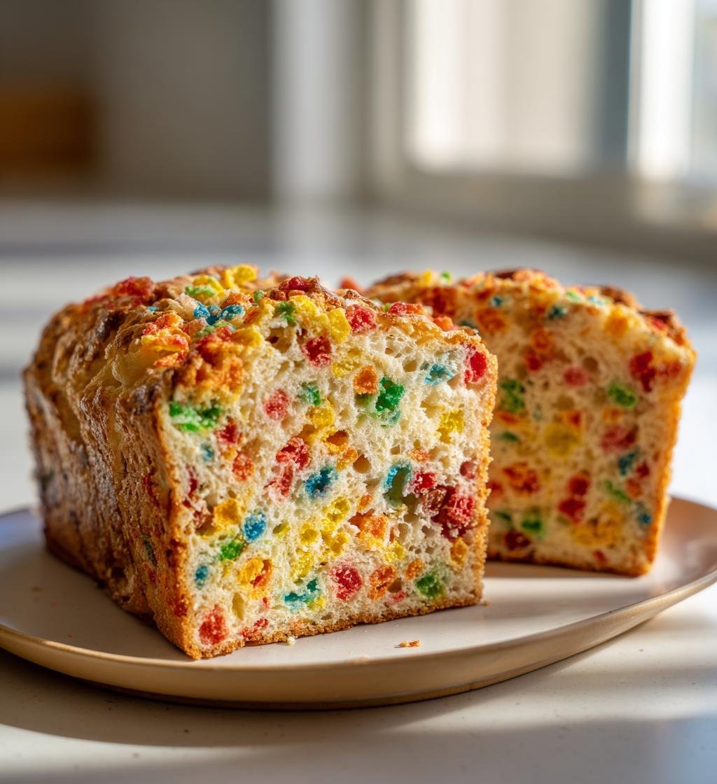 Fruity Pebbles Breakfast Bread - detail 1